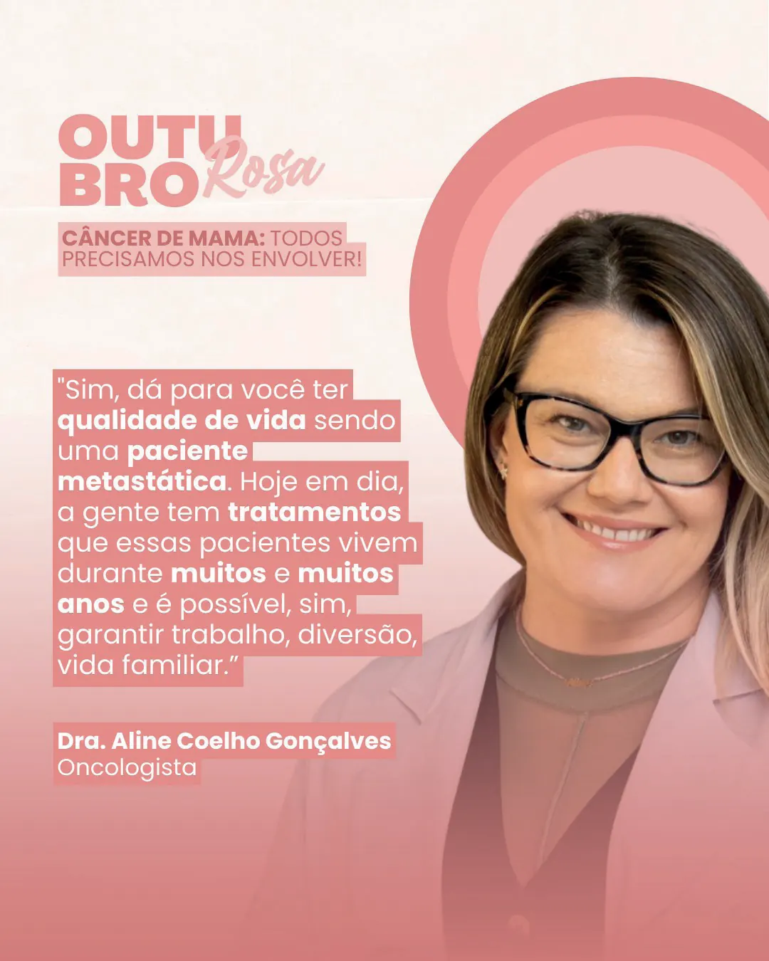 Depoimento de oncologista no Outubro Rosa